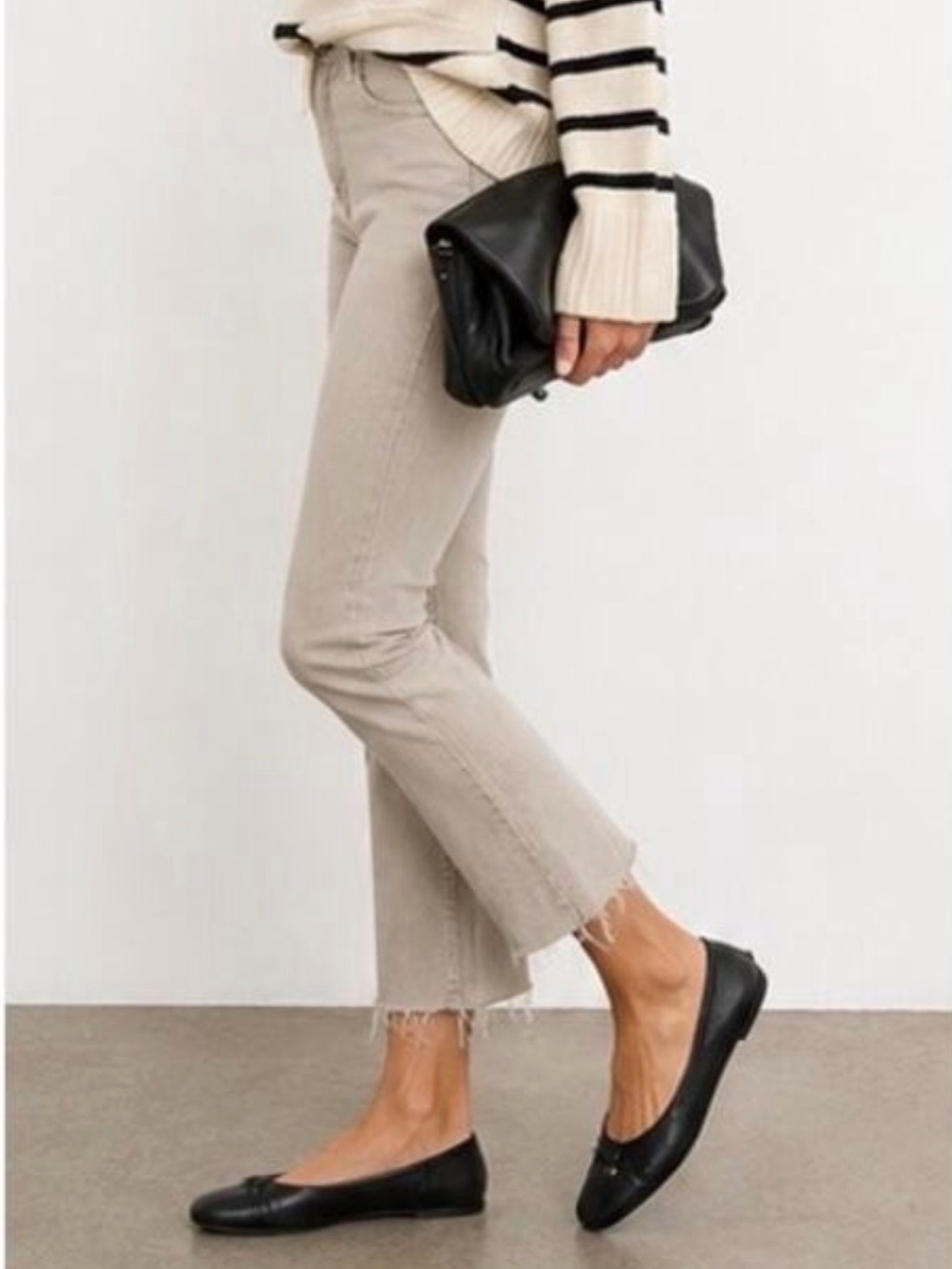 MOTHER The Insider Ankle Fray Jeans pants women’s size 26 in khaki beige